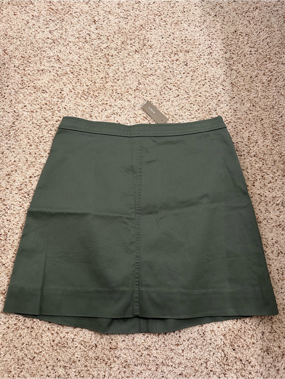 NWT J Crew Olive Green A-Line Skirt